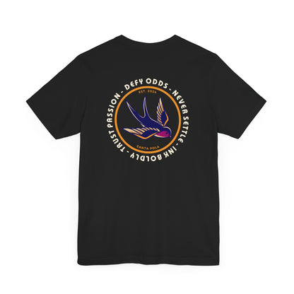 Men's Tee Defy 0dds Never Settle (Back Print)