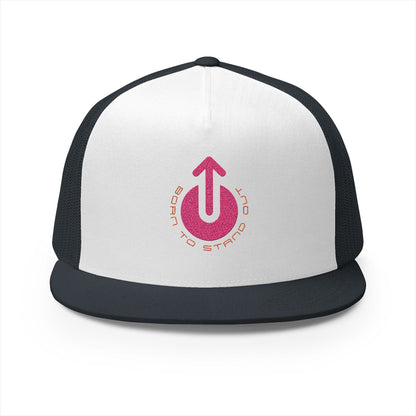Trucker Cap Born To Stand Out    Pink Logo