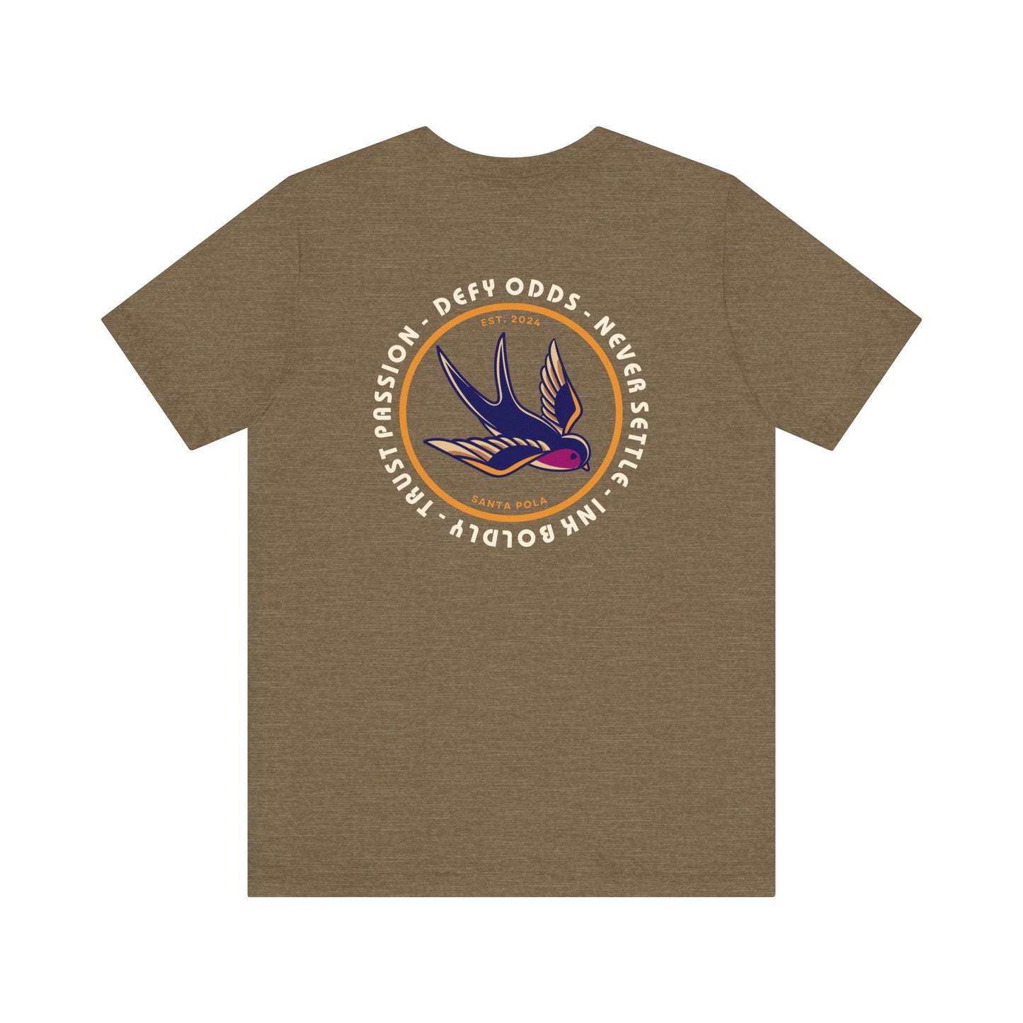 Men's Tee Defy 0dds Never Settle (Back Print)