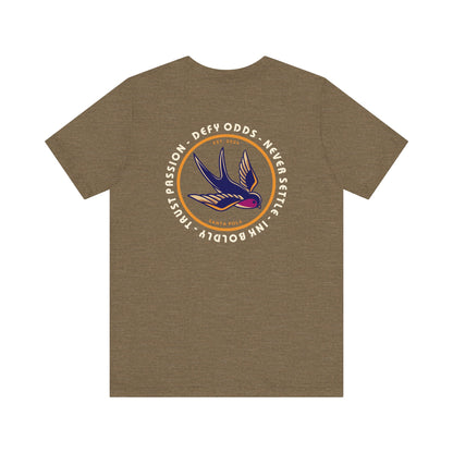 Men's Tee Defy 0dds Never Settle (Back Print)