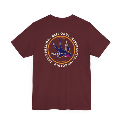 Men's Tee Defy 0dds Never Settle (Back Print)
