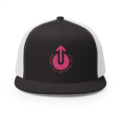 Trucker Cap Born To Stand Out    Pink Logo