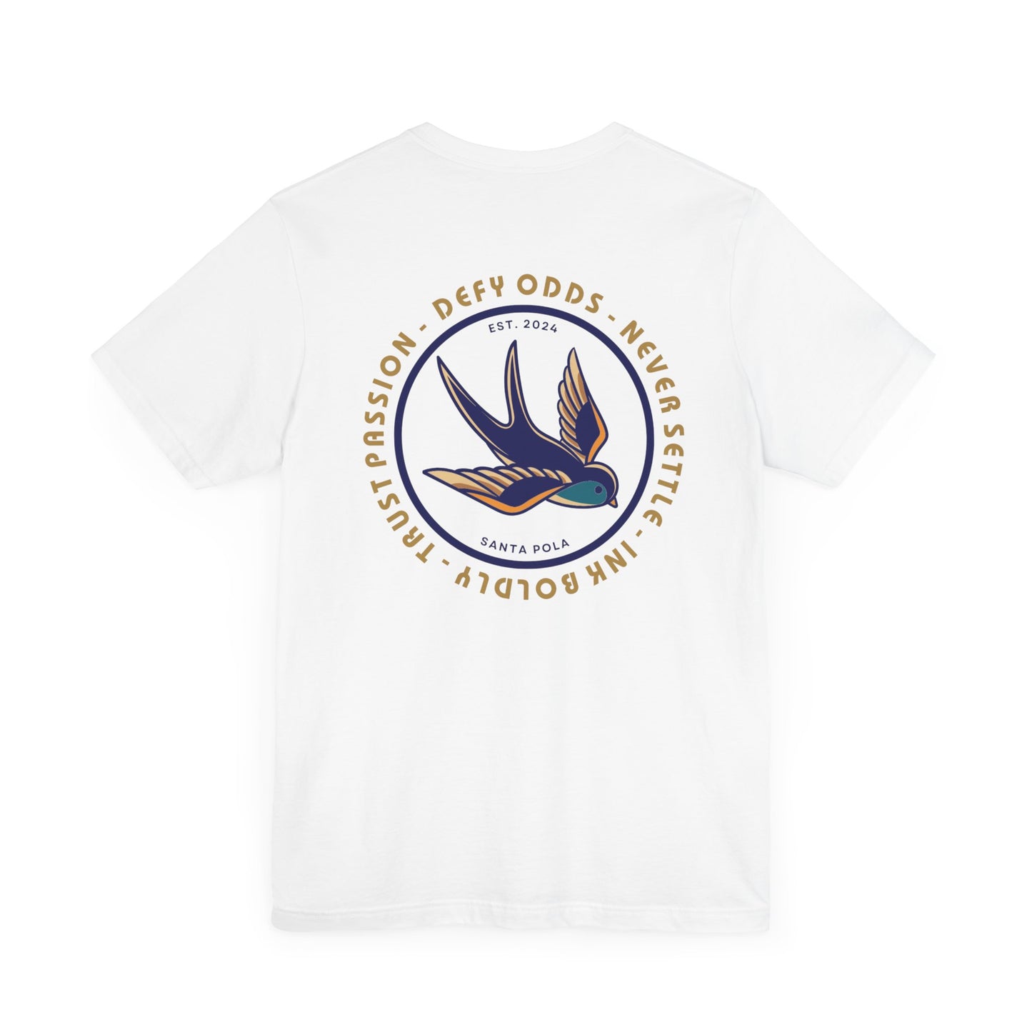 Men's Tee Defy Odds Never Settle (Back Print)
