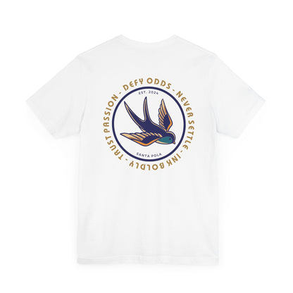 Men's Tee Defy Odds Never Settle (Back Print)