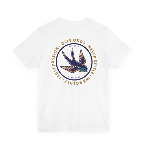 Men's Tee Defy Odds Never Settle (Back Print)