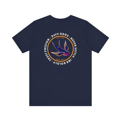 Men's Tee Defy 0dds Never Settle (Back Print)