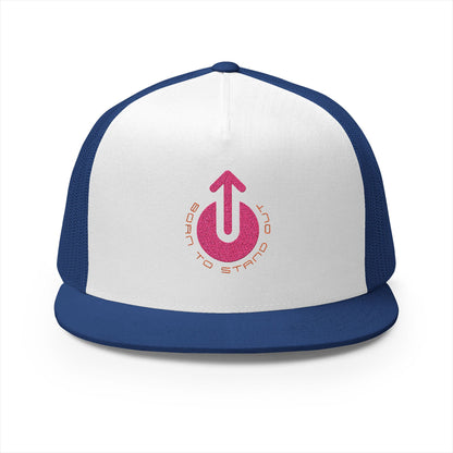Trucker Cap Born To Stand Out    Pink Logo