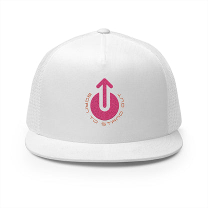Trucker Cap Born To Stand Out    Pink Logo