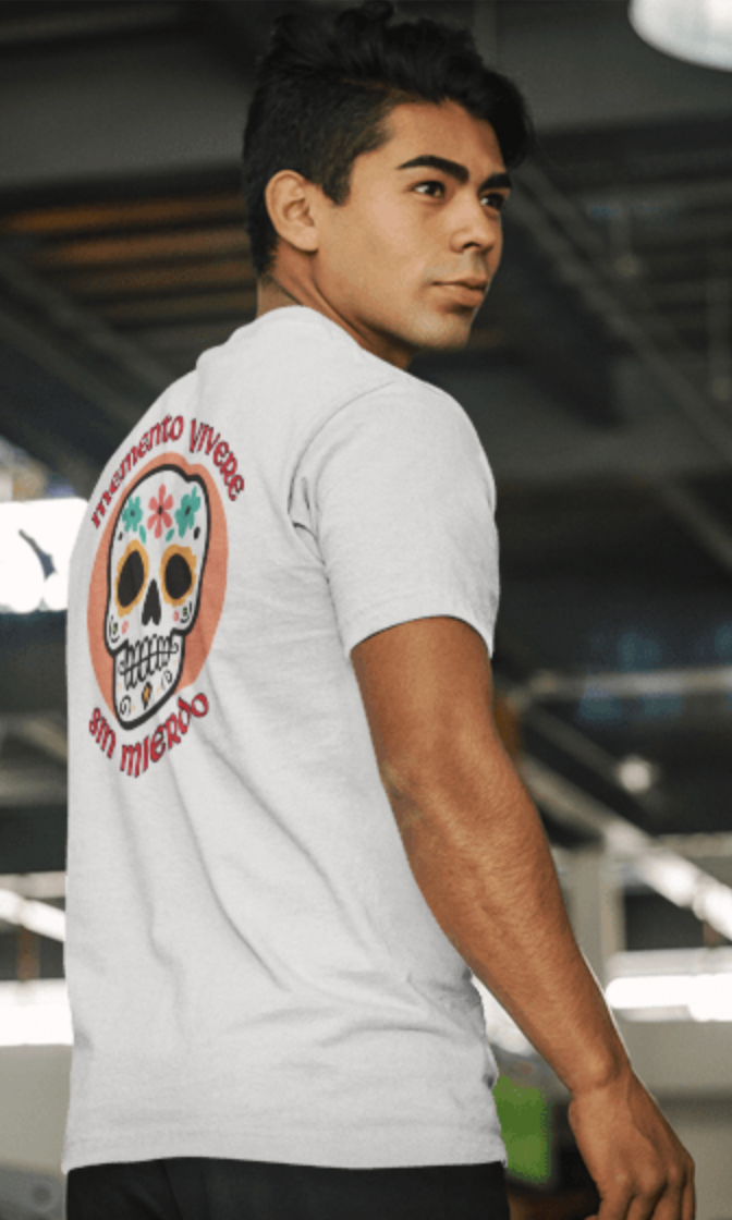 Men's Tee Memento Vivere Sin Miedo (Back Print)