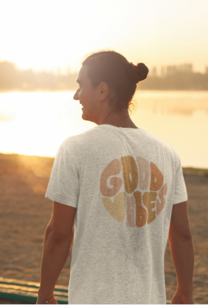 Men's Tee Psychedelic Good Vibes (Back Print)