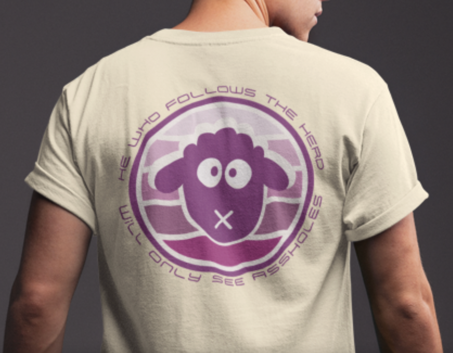 Men's Tee He Who Follows The Herd (Back Print)