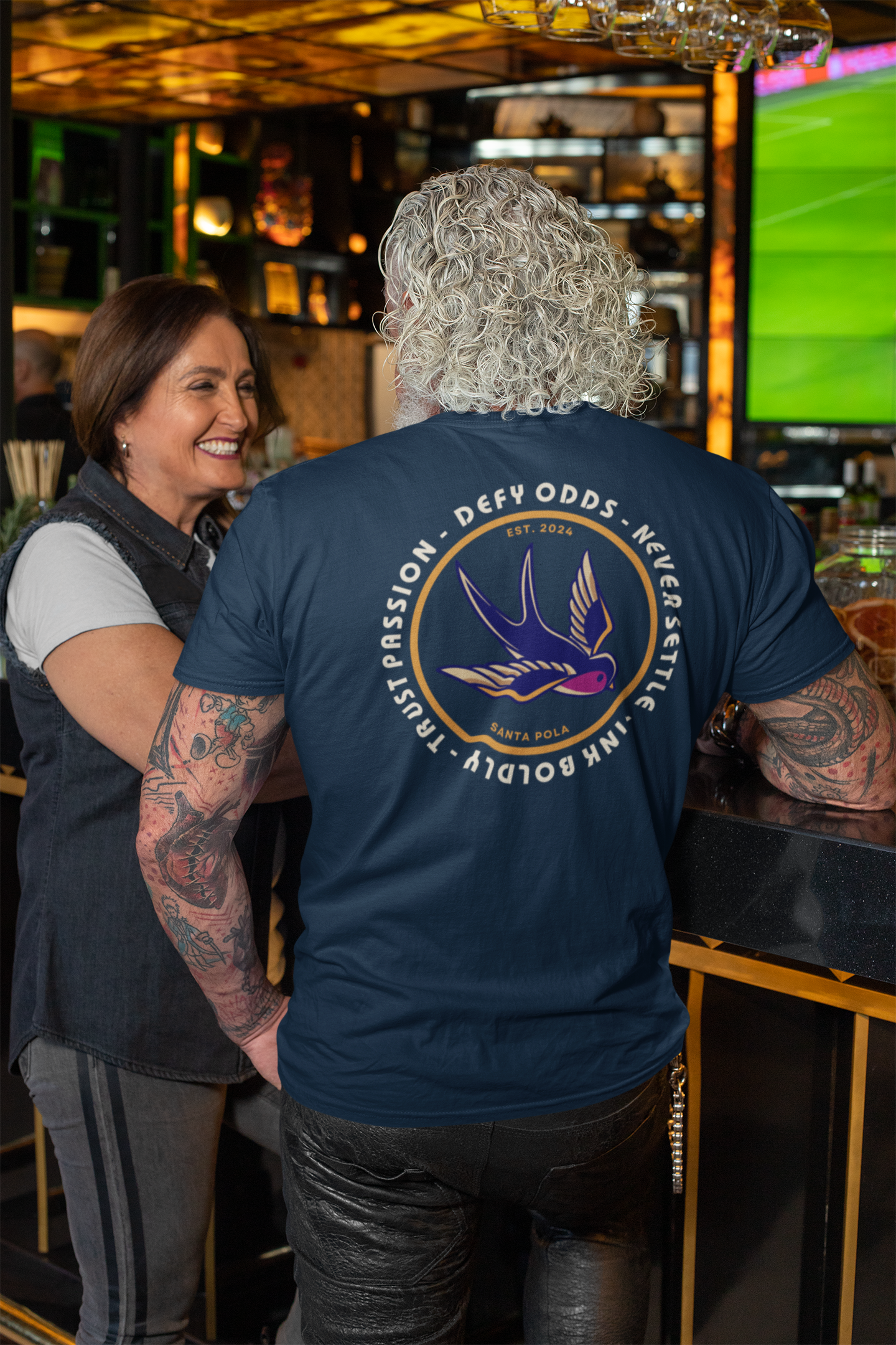 Men's Tee Defy 0dds Never Settle (Back Print)