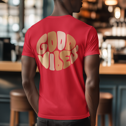 Men's Tee Psychedelic Good Vibes (Back Print)