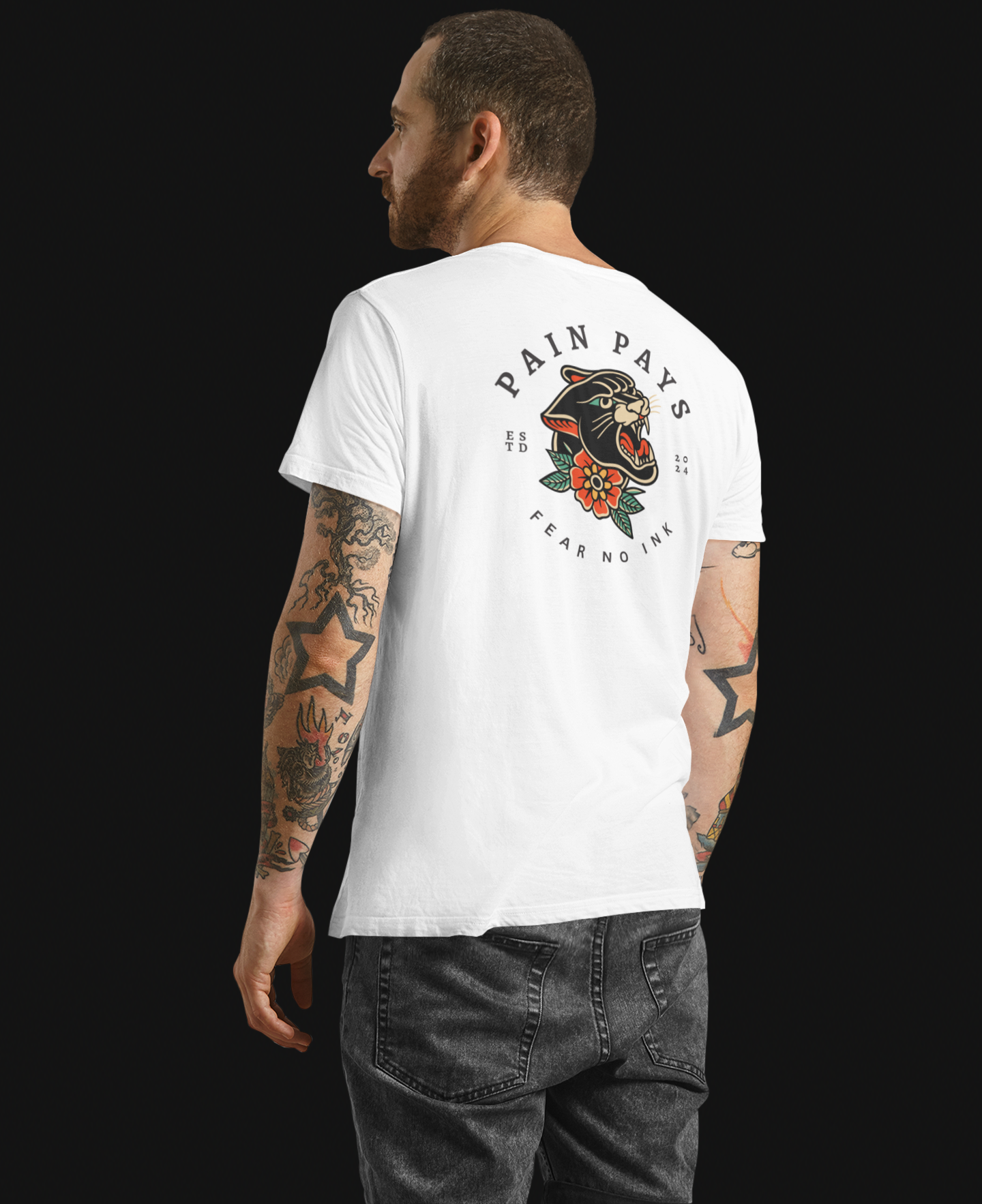Men's Tee Pain Pays Fear No Ink (Back Print)