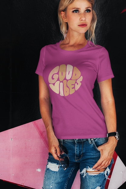 Women's Tee Good Vibes Psychedelic